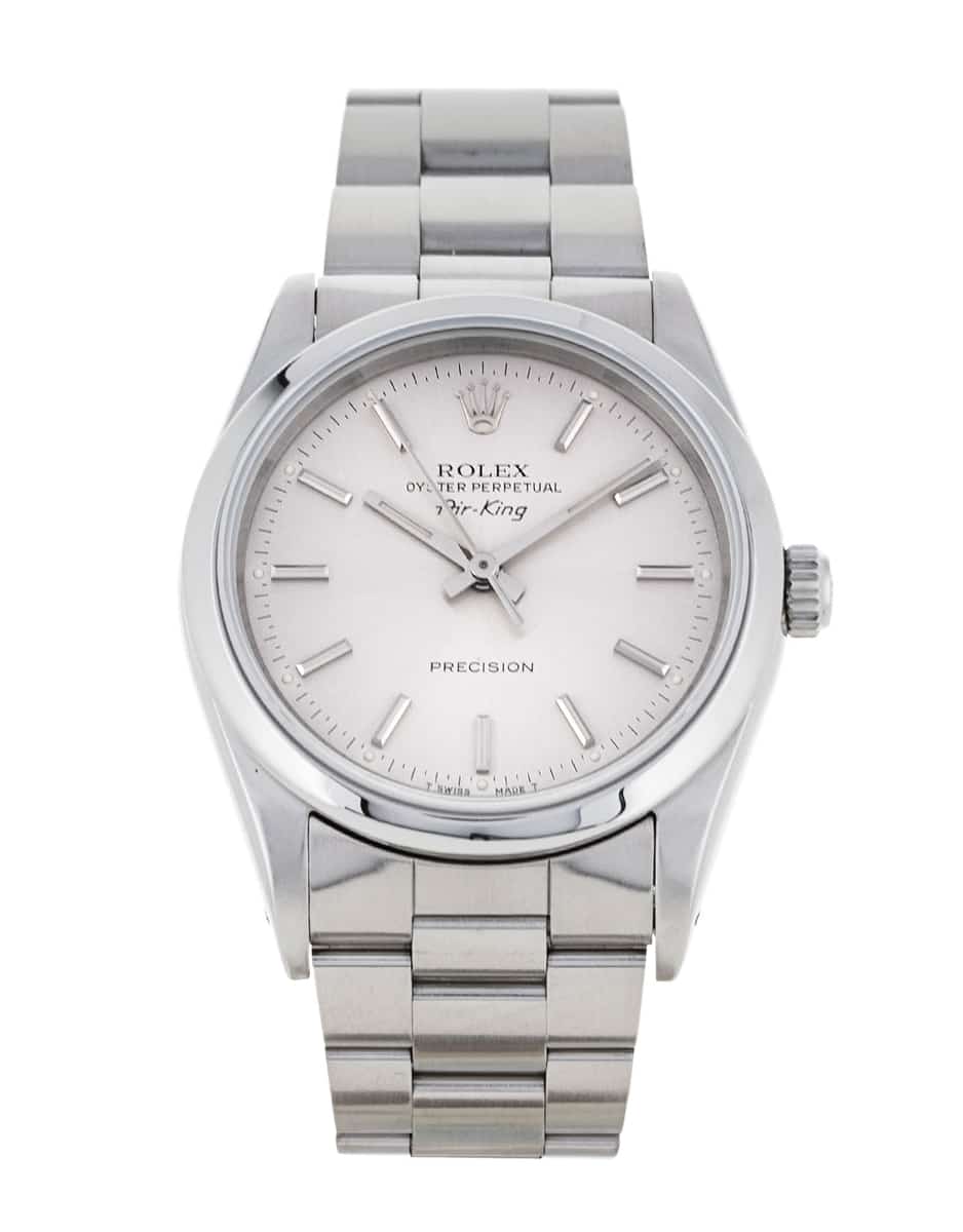Rolex air king silver dial best sale